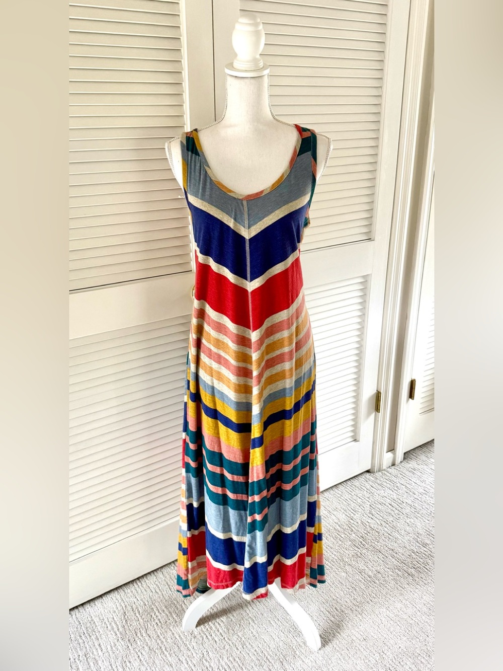 Anthropologie Saturday Sunday Striped Chevron Maxi Dress